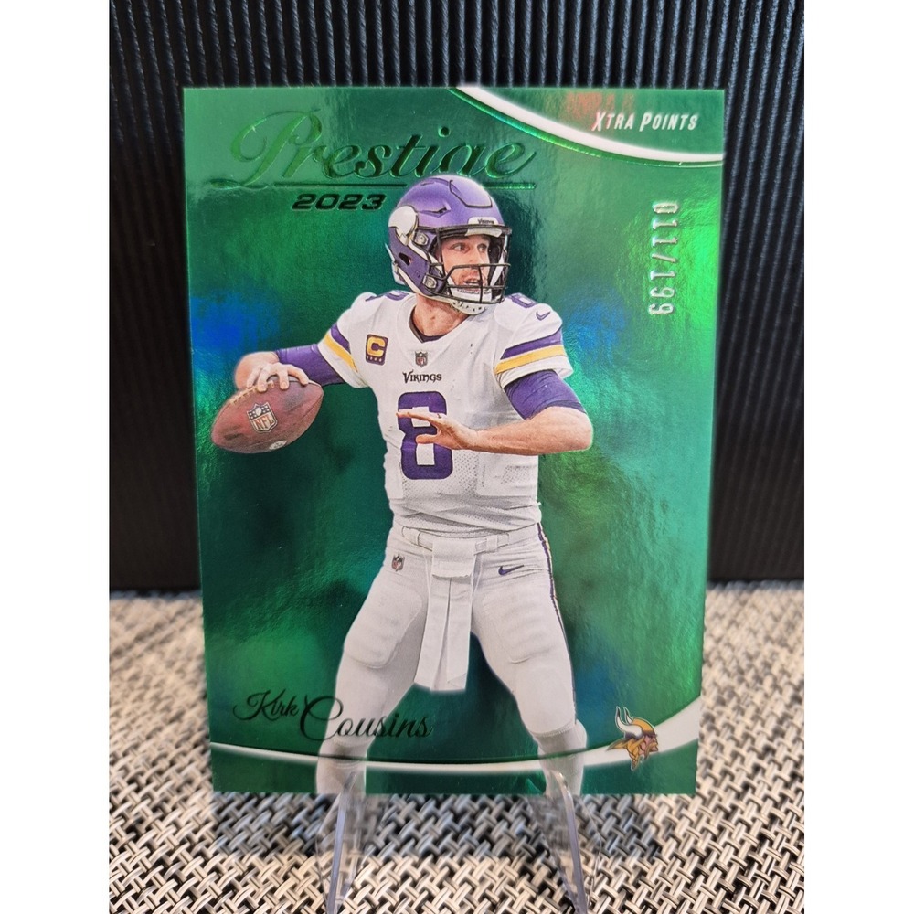 2023 Panini Prestige Kirk Cousins #194 Xtra Points‎ Green /199 Vikings Falcons